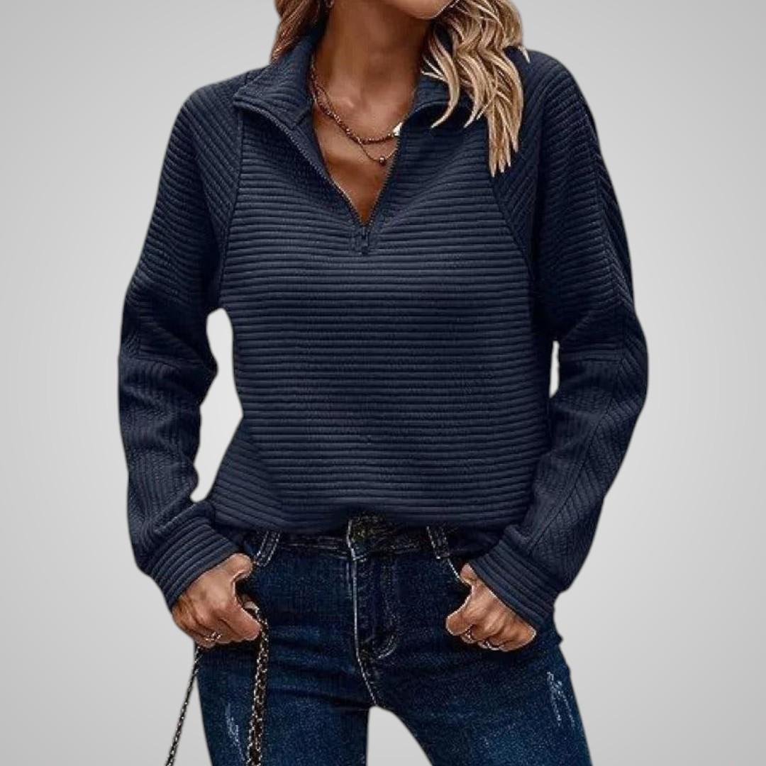 Maja Ziptröja med Struktur