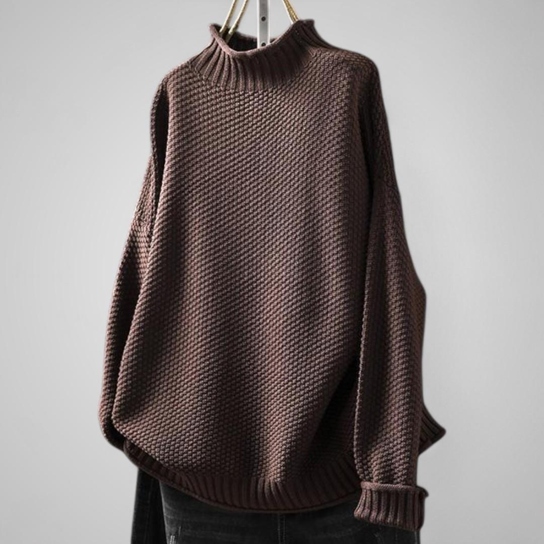 Ylva Rymlig Stickad Tröja