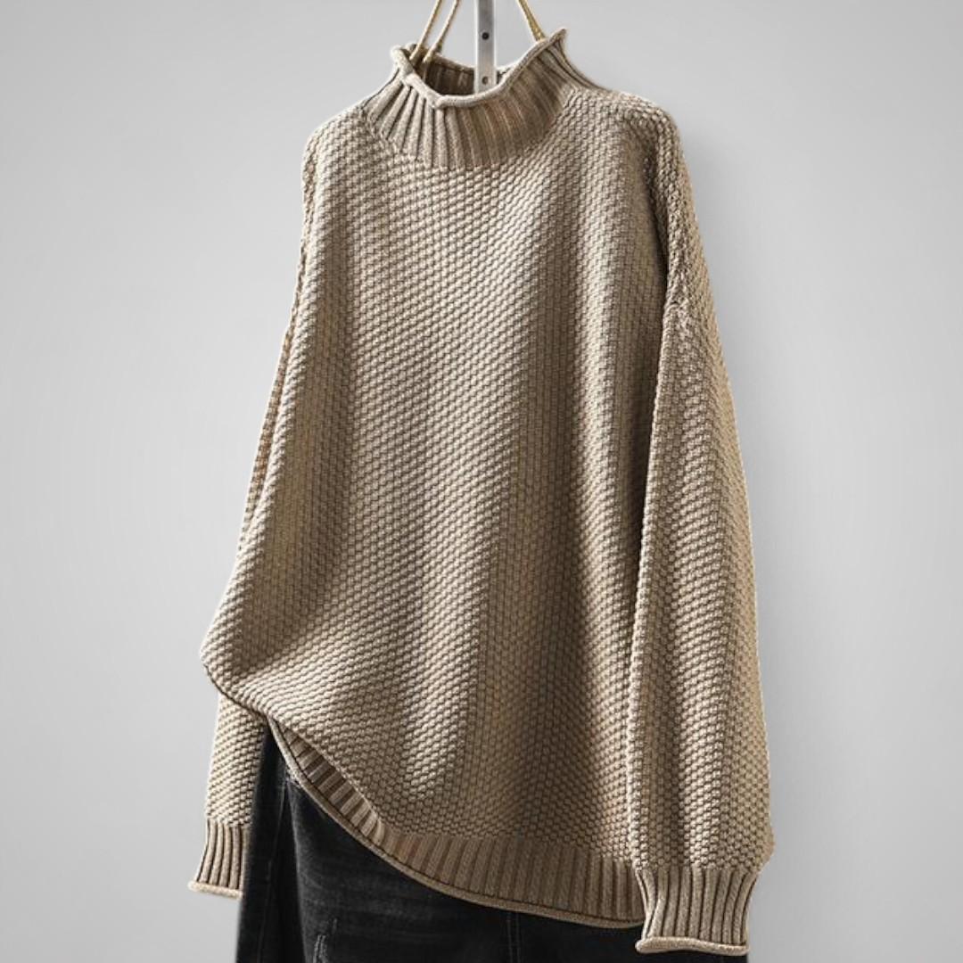 Ylva Rymlig Stickad Tröja