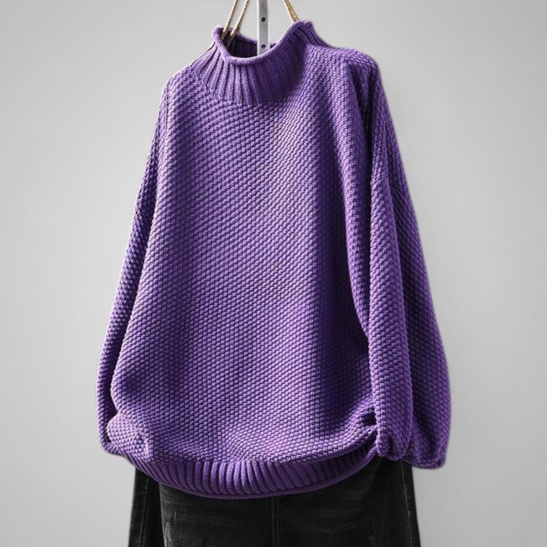 Ylva Rymlig Stickad Tröja